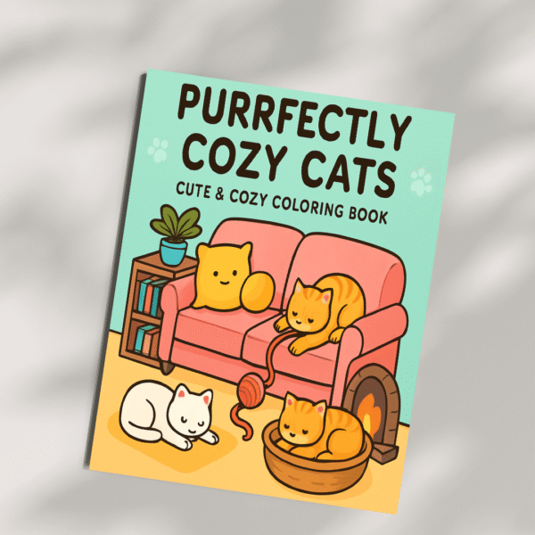 Purrfectly Cozy Cats Coloring Book 29 Cute & Cozy Pages for Cat Lovers